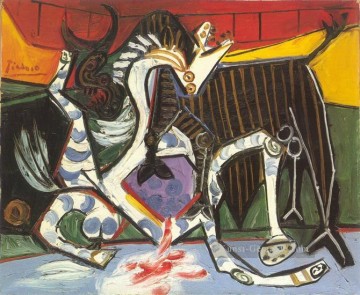 scene of a bullfight Ölbilder verkaufen - Bullfight 1923 cubism Pablo Picasso